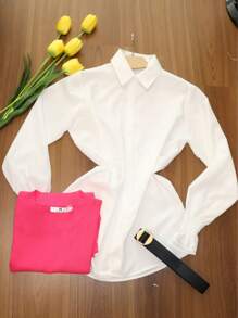 Women Two-Piece Outfits - Hot Pink - View 2