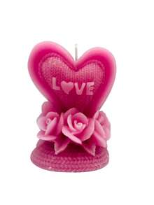 Vela corazón con aroma - Morado - Ver 3