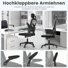 OYAJIA Home Office Chairs - màu đen - Xem 7