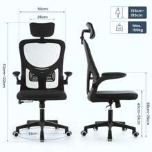 OYAJIA Home Office Chairs - màu đen - Xem 6