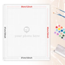 [Customized] 1pc Photo Custom Diy Painting By Numbers Personality Picture Paint By Numbers Gift Acrylic Coloring By Numbers Home Decor 30x40cm/12x16inch Without Frame 24colors