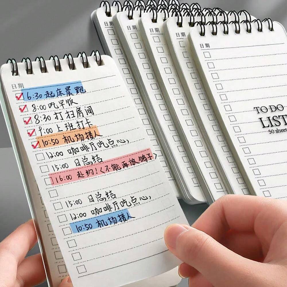 Bloc-notes To-Do List Noted A4 - 52 Feuilles Détachables - 3 Sections - Papier 100g/m² Coloré