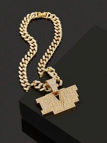 1 Miếng Nam Hip-hop Phong cách Mặt dây chuyền chữ cái Dây chuyền Đường phố Rock Đúng mốt Qủa tặng - IMF - Xem 11