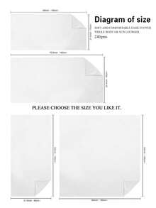 1入兒童卡通冰淇淋圖案印花柔軟沙灘毛巾,適用於游泳、露營、度假,適用於瑜伽、深潛和旅行 - 彩色 - 查看 3