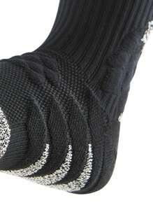 veidoorn 1 Paar professionelle dicke gepolsterte rutschfeste Drachenmuster Sportssocken für Outdoor-Sport wie Basketball, Fußball, Fußball, Rugby, Eishockey, Laufen - Schwarz - Übersicht 6
