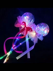 1 件发光星星仙女棒泡泡球魔杖手持促销礼品玩具，时尚泡泡球发光仙女球星星魔杖手持