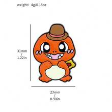 pocket monsters 口袋妖怪4入組可愛卡通俯臥在妖精球上口袋妖怪合金胸針/金屬徽章彩繪徽章女士時尚手提包配飾 - 4 Pcs - 查看 11