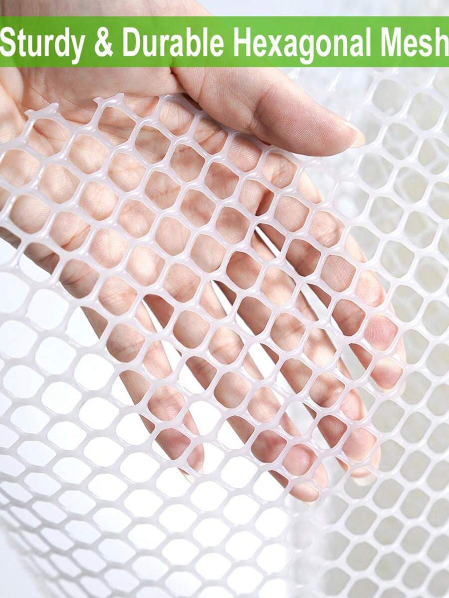 1roll Plastic Mesh Fence, Suitable For Poultry, Dogs, Rabbits, Snake Barriers And Gardening