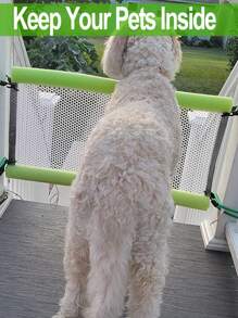 1roll Plastic Mesh Fence, Suitable For Poultry, Dogs, Rabbits, Snake Barriers And Gardening, Durable Chicken Wire Mesh, Multi-Functional Plastic Fence, Suitable For Gardens And Farms - White - View 3