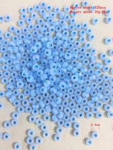 20g/túi 4MM Mắt mèo Bắt chước Ngọc Hạt , Kem Màu sắc Hạt Đối với DIY Vòng tay , Dây chuyền - Hạt bi mắt mèo 4mm - Xem 7