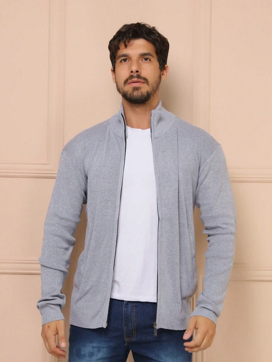 Men Sweaters - Light Grey - View 1