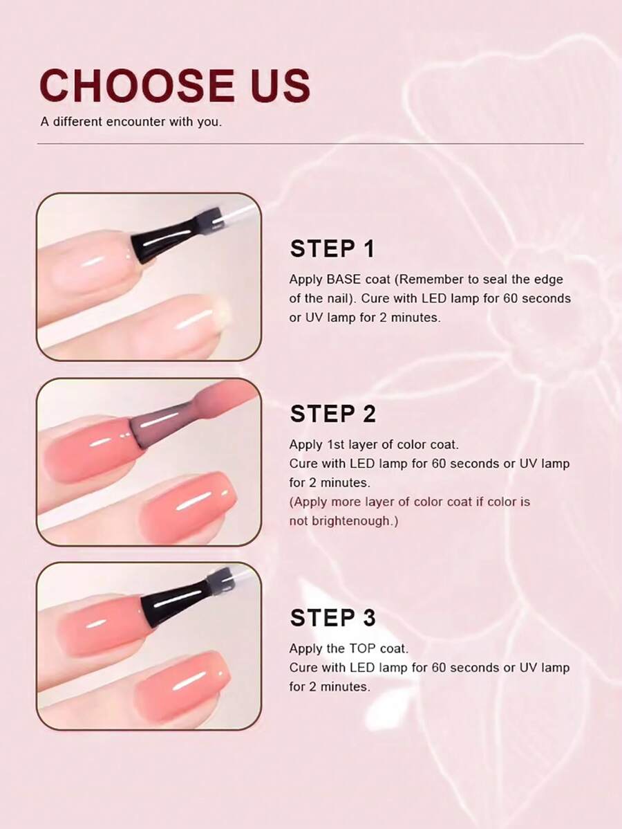 Summer Transparent Gel Polish,Apply Several Layers For A Range Of