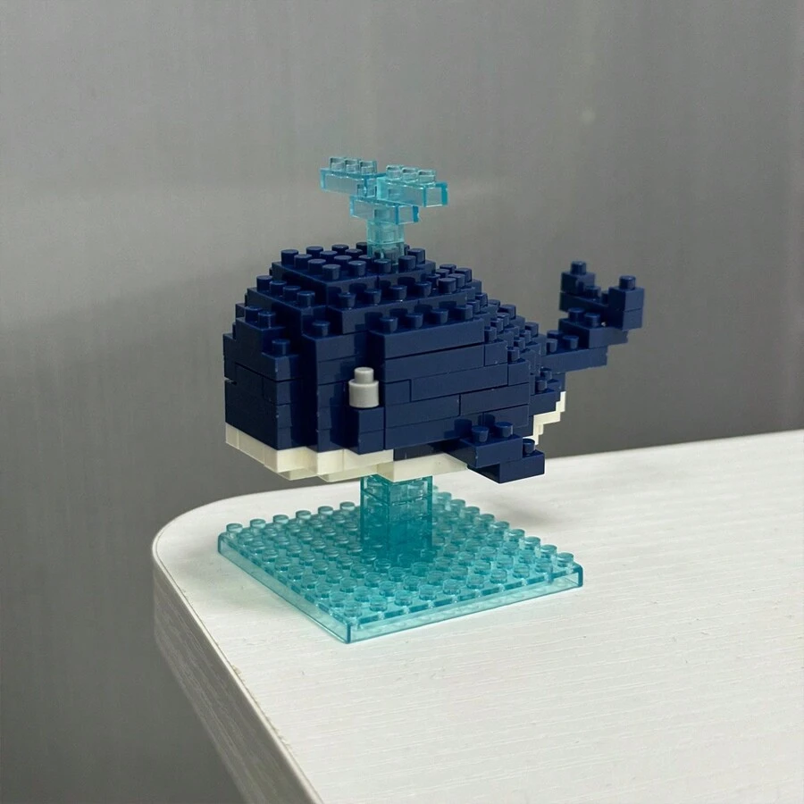 Diy Dolphin Building Block Ornament Gift Room Decoration