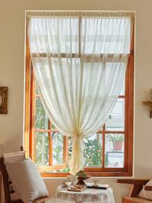 1入法式浪漫垂直威尼斯百葉窗窗簾 - 黃色 - 查看 6