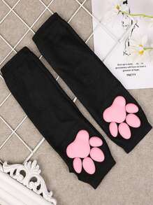 1 đôi ống tay hình bàn chân mèo unisex với miếng đệm thịt mô phỏng 3D, phụ kiện cosplay Catwoman, găng tay giữ ấm mùa hè Y2K - A - Xem 4