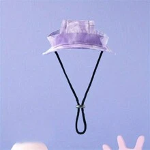 Cute Sun-Proof & Anti-Lost Ear-Hook Design Adjustable Pet Dog Hat, Multicolored, Princess Style - Multicolor - View 4