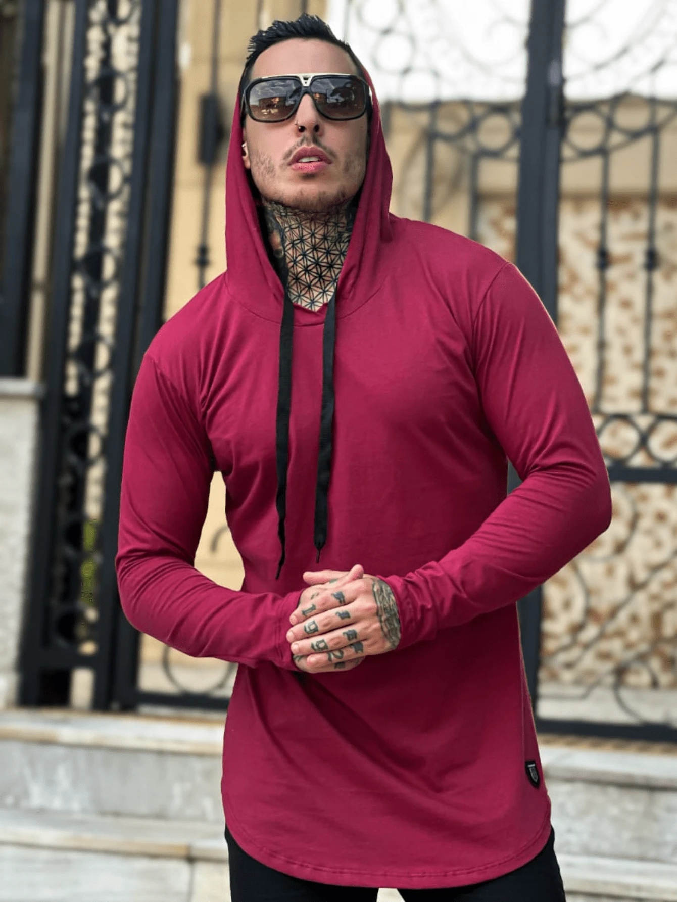 Men T-Shirts - Màu Đỏ Sâu - Xem 1