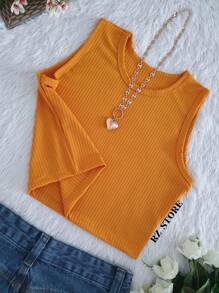 Women Tank Tops & Camis - Màu Mù tạt vàng - Xem 4