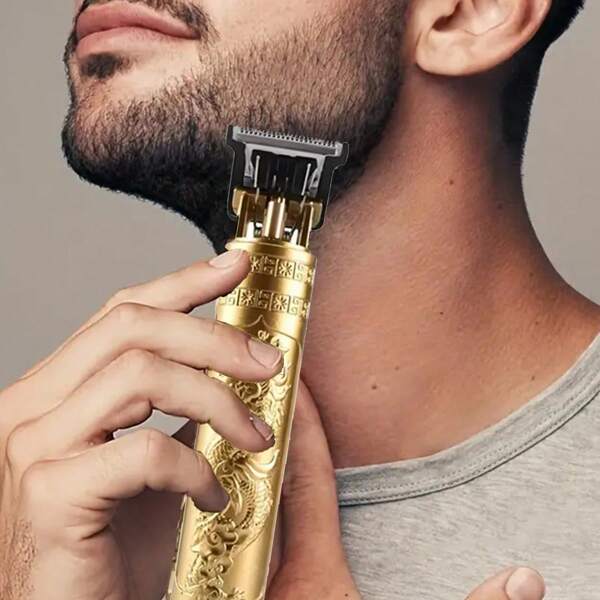 1pc Professional Electric Hair Clipper T-Blade Beard Trimmer USBCharging Cordless Hair Clipper Set Retro Men's Hair Clipper  SuitableFor Father's Day Gifts