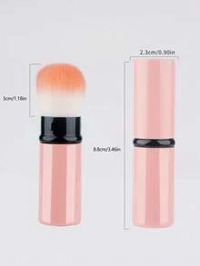 RANCAI 1入組可攜式縮短式腮紅掃，適用於粉餅的旅行尺寸化妝掃