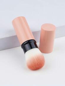 RANCAI 1入組可攜式縮短式腮紅掃，適用於粉餅的旅行尺寸化妝掃