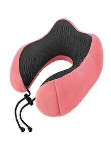 1個駱駝峰設計u型枕,適用於辦公室午睡、旅行、慢回彈頸枕、記憶泡綿u型枕 - 紅色 - 查看 1