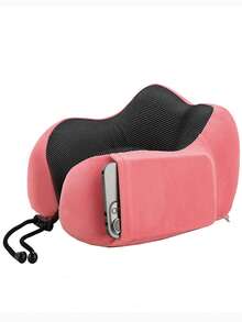 1個駱駝峰設計u型枕,適用於辦公室午睡、旅行、慢回彈頸枕、記憶泡綿u型枕 - 紅色 - 查看 3