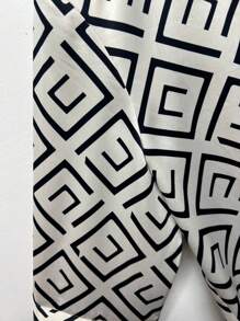 Blusa Paloma Carmin Satin Cubo - Azul y blanco - Ver 3