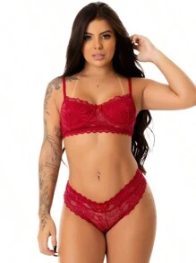 Women Bra & Panty Sets - Red - View 1