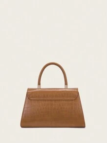 DK DKMG 1pc Women's Elegant Crocodile Embossed Flap Handbag, Suitable For Daily Use And Holiday Gifts