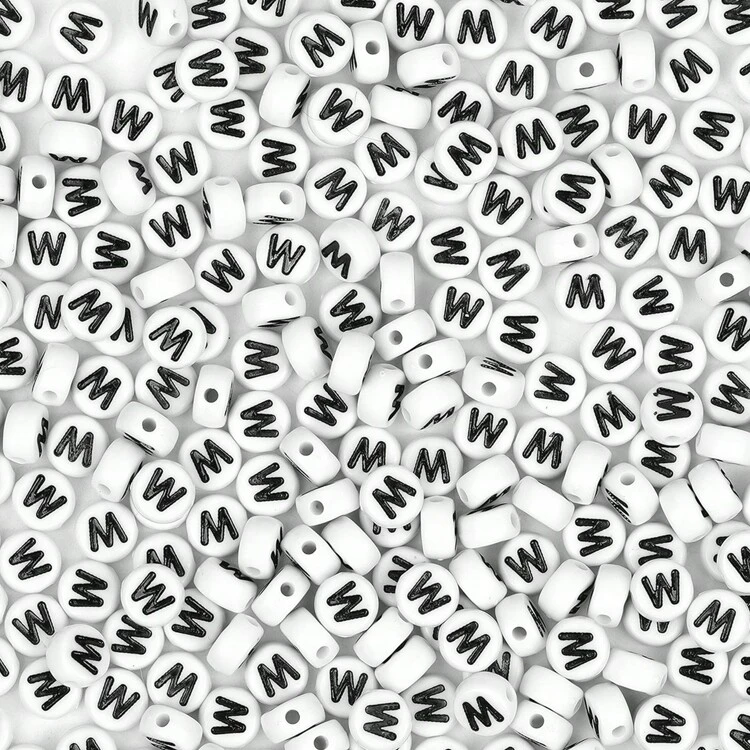 200pcs Letter Beads A-Z Heart Number Beads 4X7mm Alphabet Beads Acrylic Round Shape Loose Beads For Friendship Name Bracelets Necklaces Key Chains DIY Jewelry Making - Round - View 24