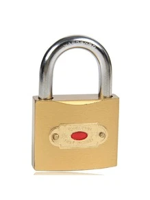 Kit 2 Cadeados Antifurto Para Armarios Malas Com Chave Tetra 38mm - Dourado - Visão 5