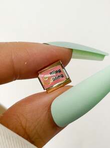 1 chiếc Vòng tay cặp đôi thời trang hàng đầu dành cho ngày lễ tình nhân năm 2025 Bướm & Gấu DIY dạng mô-đun bôi trơn, Phụ kiện làm đồ trang sức bằng thép không gỉ, Thích hợp làm quà tặng ngày lễ, tiệc tùng, phụ kiện trang phục hàng ngày - Bạc - Xem 81