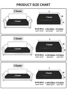 1 Miếng Bốn phổ cập Chenille Bọc đệm Ghế sô pha , Phong cách Mềm mại & Làn da thân thiện Đàn hồi Bọc ghế sofa , Chống xước Màu thuần Vải phủ Sofa Phù hợp Hình chữ L Sectional Sofa Và 1/2/3/4 Chỗ ngồi Sofa ( Riêng biệt ) - Màu xám đen - Xem 3