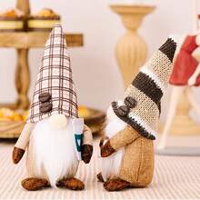 1入組聖誕無臉人娃娃,咖啡無臉人娃娃,小矮人娃娃,小精靈天堂公共窗外裝飾,場景裝飾,假日裝飾,房間裝飾,家居裝飾,辦公室裝飾,主題派對裝飾,聖誕裝飾 - 彩色 - 查看 10