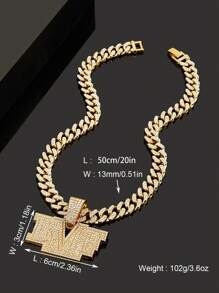 1 Miếng Nam Hip-hop Phong cách Mặt dây chuyền chữ cái Dây chuyền Đường phố Rock Đúng mốt Qủa tặng - IMF - Xem 4