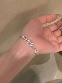 1 chiếc vòng tay nơ cổ điển và độc đáo dành cho phụ nữ ngày lễ tình nhân, mẹ, mẹ, ngày của mẹ, quà tặng - Bạc - Xem 1