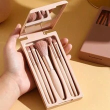 1 Miếng Có thể mang đi Bộ bàn chải trang điểm Công cụ Bộ dụng cụ Với Siêu Mềm Mại Lông bàn chải Và Hộp lưu trữ - Nhiều màu - Xem 8