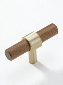 1pc Wooden Walnut Drawer Handle - Multicolor - View 4
