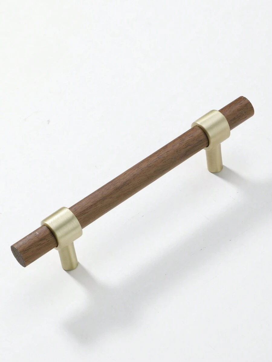 1pc Wooden Walnut Drawer Handle - Multicolor - View 1