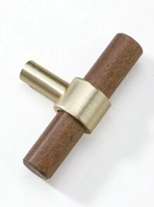 1pc Wooden Walnut Drawer Handle - Multicolor - View 3