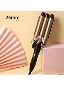 Ceramic Hair Curling Iron, 3 Barrel Ceramic Curling Iron Wand, Hair Curler, Hair Styling Tool, Curling Iron Wand, Durable, For All Hair Types For Home Use For Beauty, Holiday Gift - EU C Type Plug(220-240V) - View 5