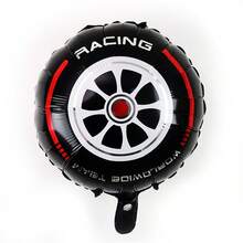 1pc Balloon Shaped Like Tire Helmet For Racing Themed Boys' Party Decoration - A - View 2