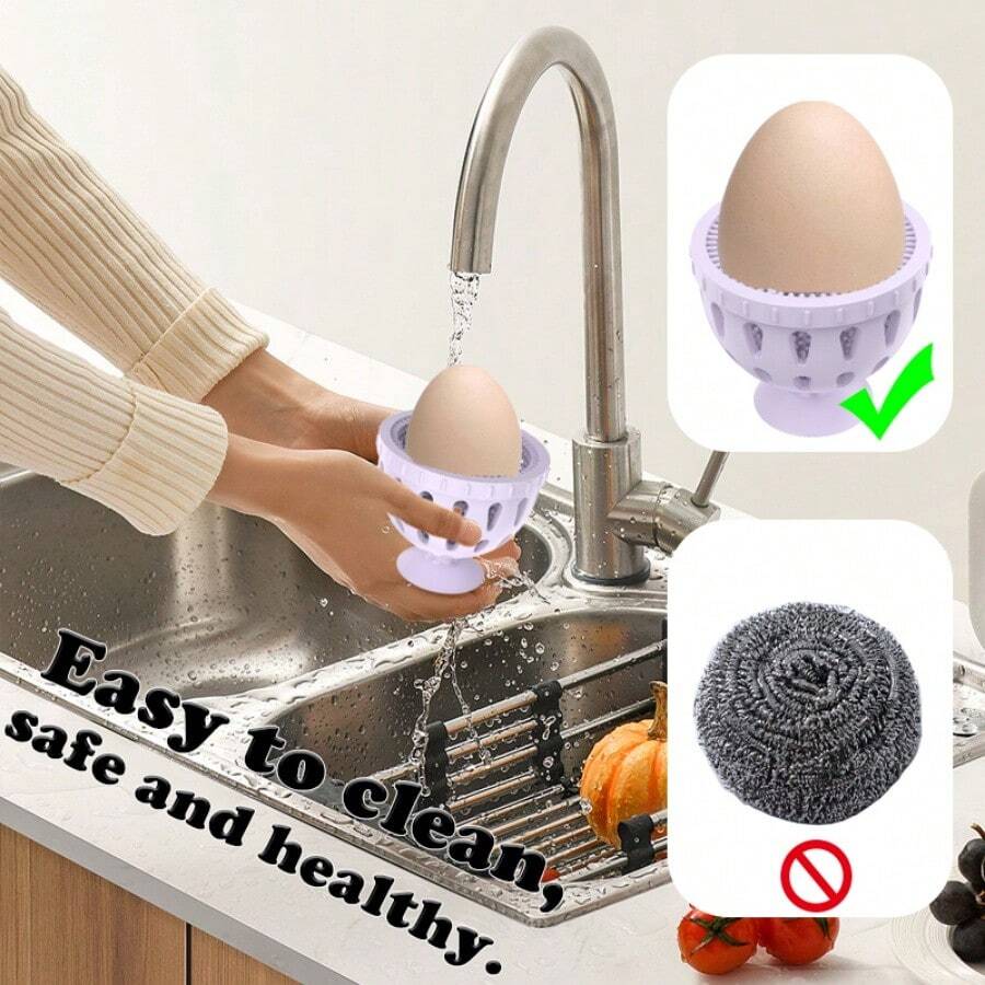Silicone Egg Cleaning Brush, Fresh Egg Brush, Reusable Cleaning Tool