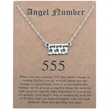 1 Miếng Đơn giản 111 , 222 , 333 , 444 , 555 , 666 , 777 , 888 , 999 Số Vòng cổ mặt dây chuyền Cho nam giới Và Của phụ nữ Mặc hàng ngày - Bạc - Xem 8