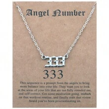 1 Miếng Đơn giản 111 , 222 , 333 , 444 , 555 , 666 , 777 , 888 , 999 Số Vòng cổ mặt dây chuyền Cho nam giới Và Của phụ nữ Mặc hàng ngày - Bạc - Xem 9