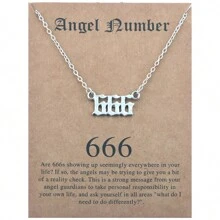 1 Miếng Đơn giản 111 , 222 , 333 , 444 , 555 , 666 , 777 , 888 , 999 Số Vòng cổ mặt dây chuyền Cho nam giới Và Của phụ nữ Mặc hàng ngày - Bạc - Xem 7