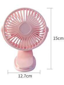Small Clip Fan, Fan Keep Cool Reusable Clip Type Small Fan Travel Accessory Pink USB Plug - Multicolor - View 7