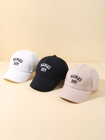 3顶帽子婴儿棒球帽配色时尚婴儿棒球帽男女童可爱休闲棒球帽日常聚会婴儿春夏棒球帽