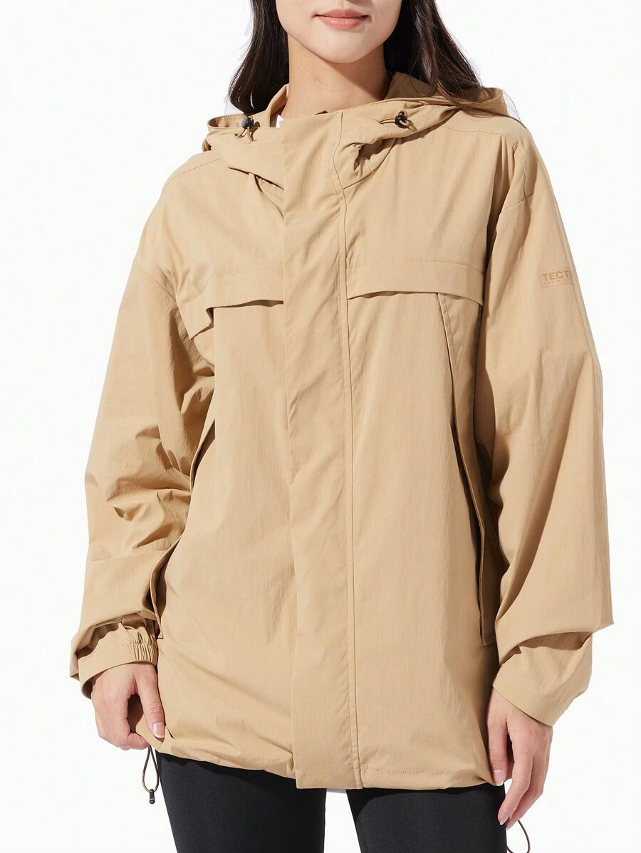 Keerads Regenjas voor dames, winddicht, kleur pure kleur, regenjas voor